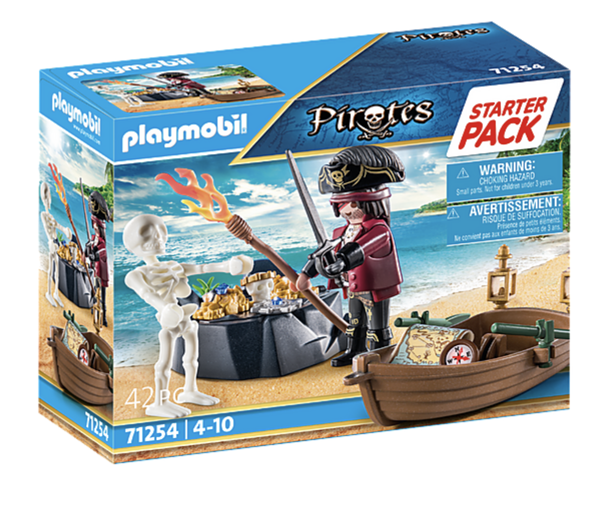 Playmobil Starter Pack Pirate with Rowing Boat 71254 Giddy Goat Toys