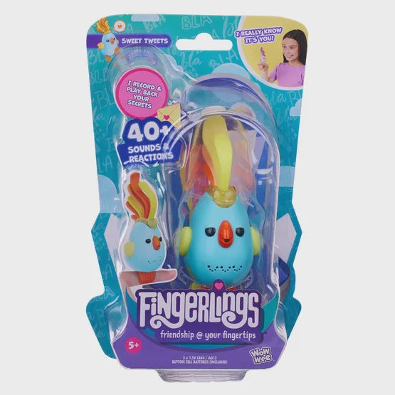 Fingerlings Sweet Tweets Birdie (blue) - interactive bird toy