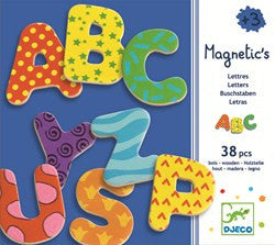 Djeco 38 Fancy Letters: Magnetic Wooden Upper Case Letters