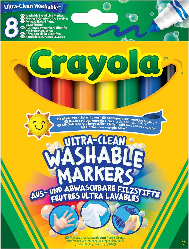 8 Ultra Clean Washable Broad Markers Eco by Crayola