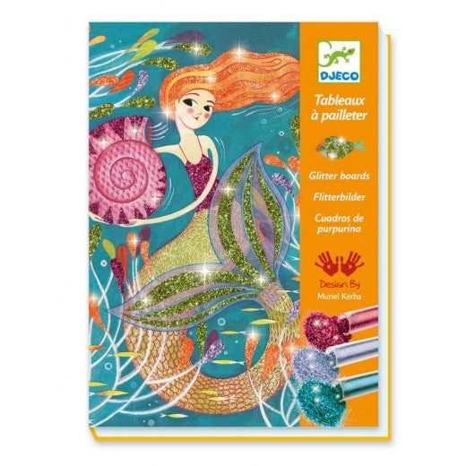 Djeco Glitter Boards - Mermaids.  DJ09507